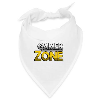 GAMER ZONE (Gelb) - Gaming - Bandana - Weiß - Vorne