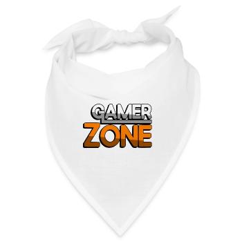 GAMER ZONE (Orange) - Gaming - Bandana - Weiß - Vorne