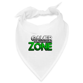 GAMER ZONE (Grün) - Gaming - Bandana - Weiß - Vorne