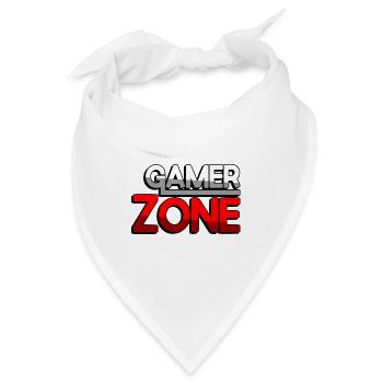 GAMER ZONE (Rot) - Gaming - Bandana - Weiß - Vorne