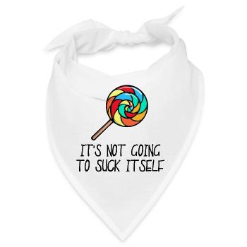 Cool Süßigkeiten Statement Bonbon Naschkatzen - Bandana - Weiß - Vorne