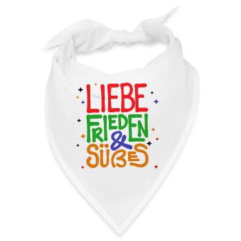 Nachspeise Naschen Süßigkeiten Statement Lecker - Bandana - Weiß - Vorne