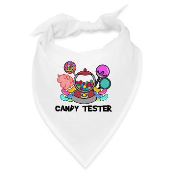 Bonbon Süßigkeiten Statement Nachspeise Naschen - Bandana - Weiß - Vorne