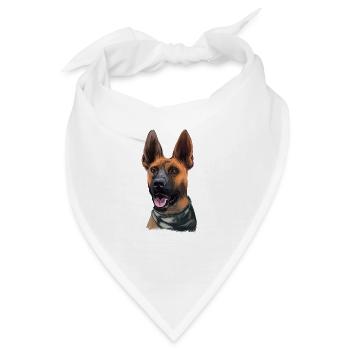 Plott Hound Hund Aquarell Illustration - Bandana - Weiß - Vorne