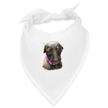 Schottischer Hirschhund Hund Aquarell Illustration - Bandana - Weiß - Vorne
