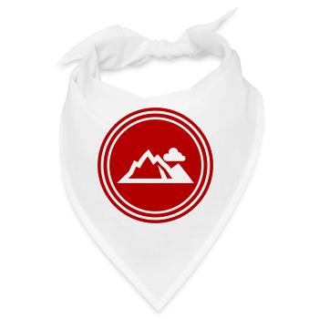 Berge Mountains Silhouette - Bandana - Weiß - Vorne