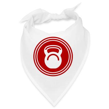Hantel gewichte icon - Bandana - Weiß - Vorne