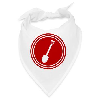 Schaufel icon Silhouette - Bandana - Weiß - Vorne
