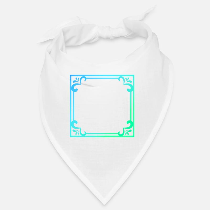 Blue frame with ornaments gift Bandana