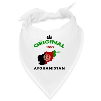 Afghanistan Original 100% Flaggen Design - Bandana - Weiß - Vorne