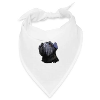Mittelschnauze Standard Schnauzer Hund Illustration - Bandana - Weiß - Vorne