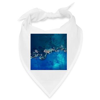 Elegantes Blumendesign - Bandana - Weiß - Vorne