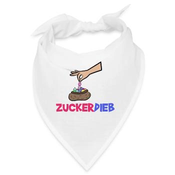 Bonbon Statement Süßigkeiten Naschkatzen - Bandana - Weiß - Vorne