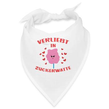 Bonbon Statement Herz Naschkatzen Süßigkeiten - Bandana - Weiß - Vorne