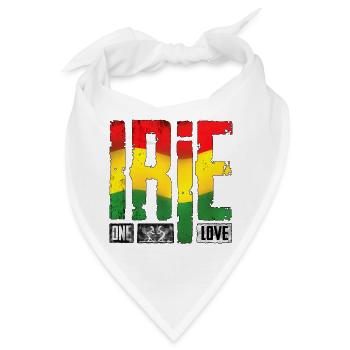 Vibrantes Reggae-Design mit Regenbogenfarben - Bandana - Weiß - Vorne