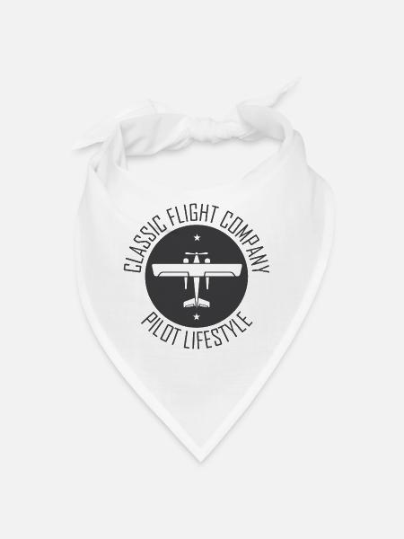 Flugzeug Symbol Fliegen Pilot Piloten Klassiker - Bandana - Weiß