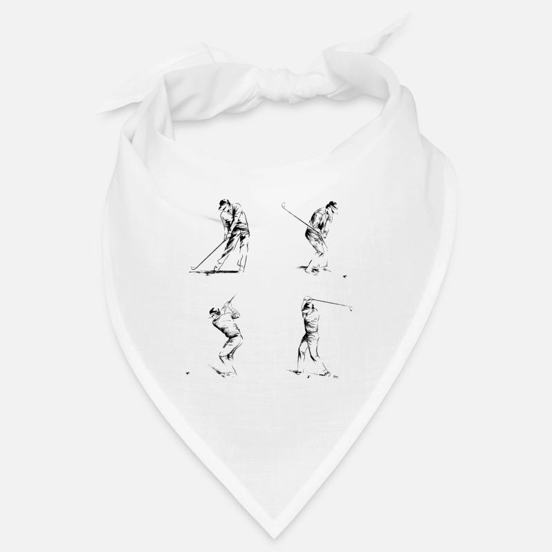 Illustration de 4 joueurs de golf. Bandana
