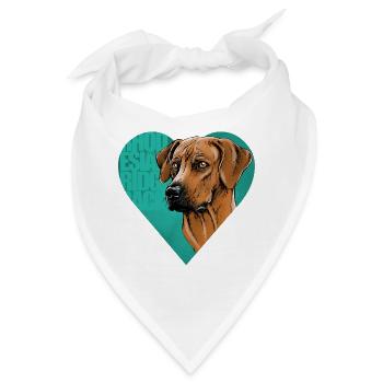 Rhodesian Ridgeback - Bandana - Weiß - Vorne