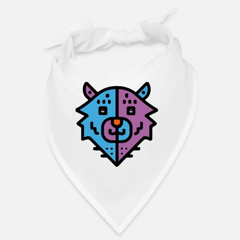 Funny cartoon bear in vector style Bandana