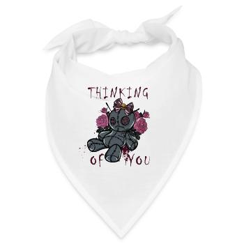 Horror Zauberei Magie Halloween T-Shirt Geschenk - Bandana - Weiß - Vorne