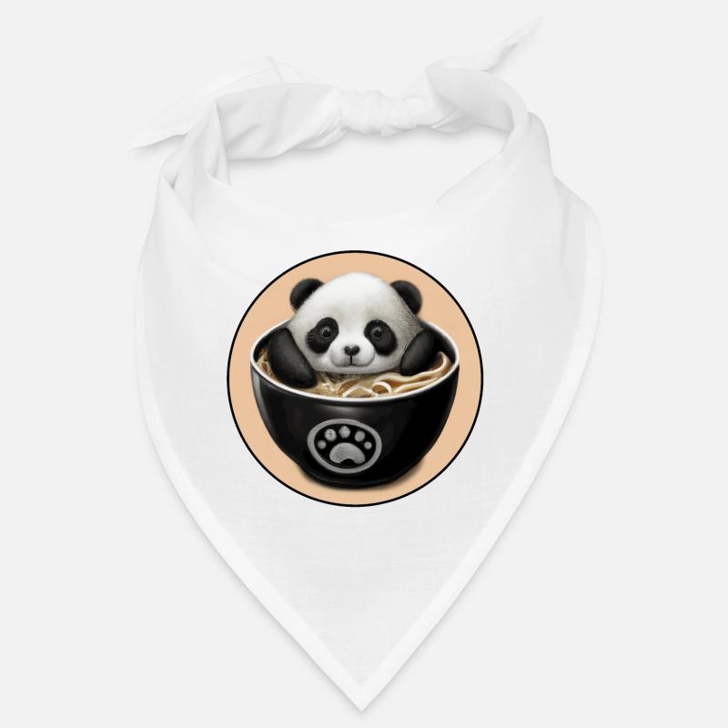 Bébé Panda Dans Un Bain De Ramen Bandana