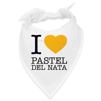 I LOVE PASTEL DEL NATA Portugal Cake - Bandana - Weiß - Vorne