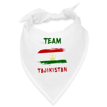 Team Tadschikistan Flaggen Design - Bandana - Weiß - Vorne