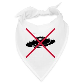 Keine UFOs Verboten Schild - Bandana - Weiß - Vorne