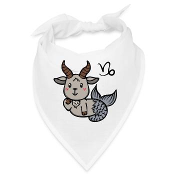 Astronomie Sternbild Horoskop Steinbock Tierkreis - Bandana - Weiß - Vorne
