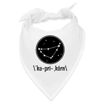 Konstellation Steinbock Gestirne Galaxie Himmel - Bandana - Weiß - Vorne