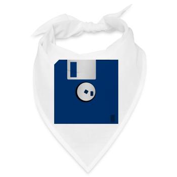 Diskette - Bandana - Weiß - Vorne