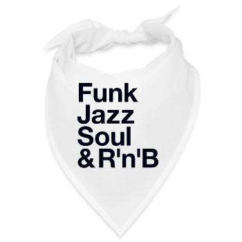 Funk Jazz Soul Music Musik - Bandana - Weiß - Vorne