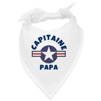Bester Vater, großartiger Vater, Kapitän Vater - Bandana - Weiß - Vorne