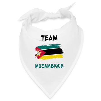 Team Mosambik Flaggen Design - Bandana - Weiß - Vorne