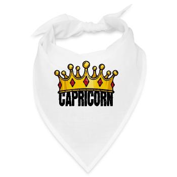 Aberglaube Steinbock Horoskop Sterndeutung Spruch - Bandana - Weiß - Vorne