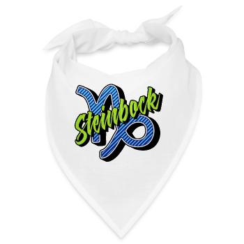 Gezeiten Tierkreis Horoskop Steinbock Aberglaube - Bandana - Weiß - Vorne