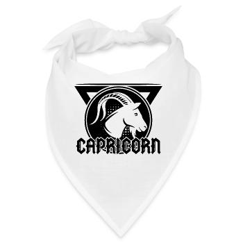 Steinbock Horoskop Sterndeutung Sternzeichen - Bandana - Weiß - Vorne