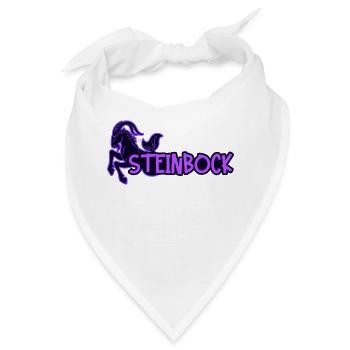 Tierkreis Horoskop Steinbock Spruch Galaxie - Bandana - Weiß - Vorne