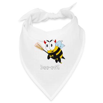 bee evil - Bandana - Weiß - Vorne