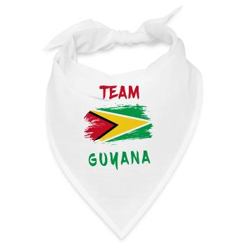 Team Guyana Flaggen Design - Bandana - Weiß - Vorne