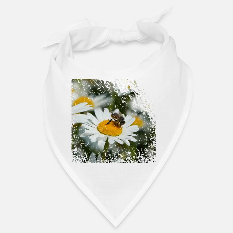 A bee collects pollen Bandana