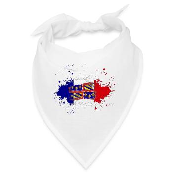 Splash Tricolore Burgund - Bandana - Weiß - Vorne