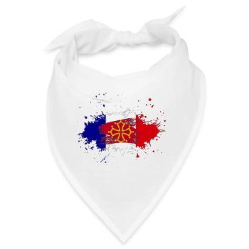 Splash Tricolore Midi Pyrenäen - Bandana - Weiß - Vorne