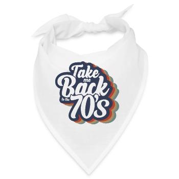 Nimm mich zurück in die 70er Jahre - Bandana - Weiß - Vorne