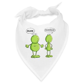 Quak und Magerquak Frosch I Quark Magerquark Fun - Bandana - Weiß - Vorne
