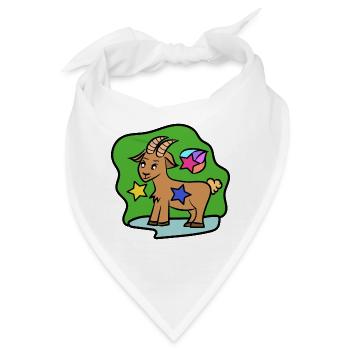 Gestirne Steinbock Tierkreiszeichen Horoskop - Bandana - Weiß - Vorne