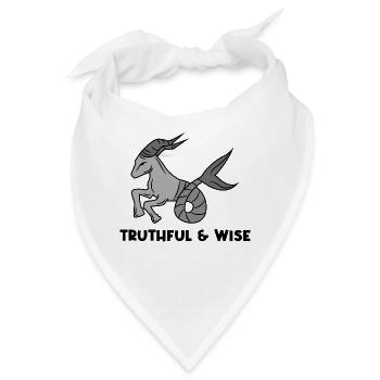 Cool Statement Horoskop Steinbock Himmel Tierkreis - Bandana - Weiß - Vorne