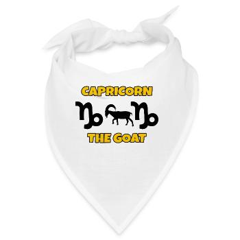 Aberglaube Esoterik Horoskop Steinbock Statement - Bandana - Weiß - Vorne