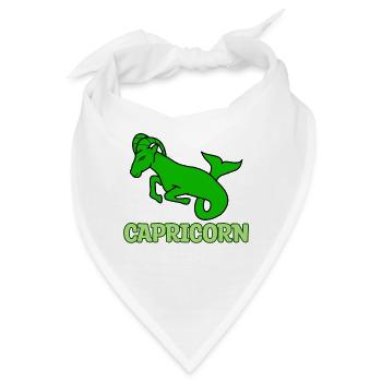 Tierkreiszeichen Steinbock Horoskop Aberglaube - Bandana - Weiß - Vorne