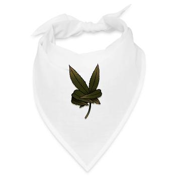 Jasager! Cannabis-Blatt - Bandana - Weiß - Vorne
